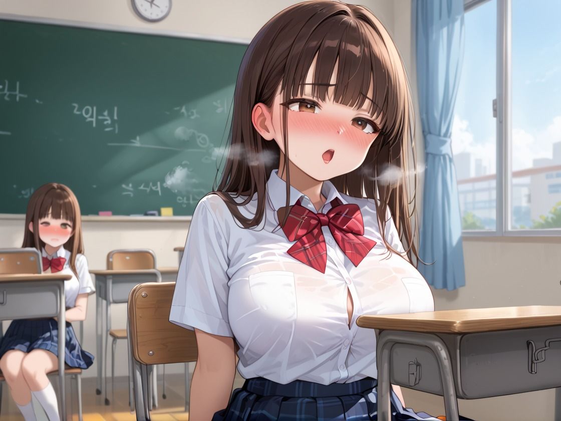 女子校生とスク水セックス - サンプル画像 1