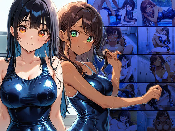 スク水美少女たちの濡れた放課後奉仕活動【4K】 - サンプル画像 1