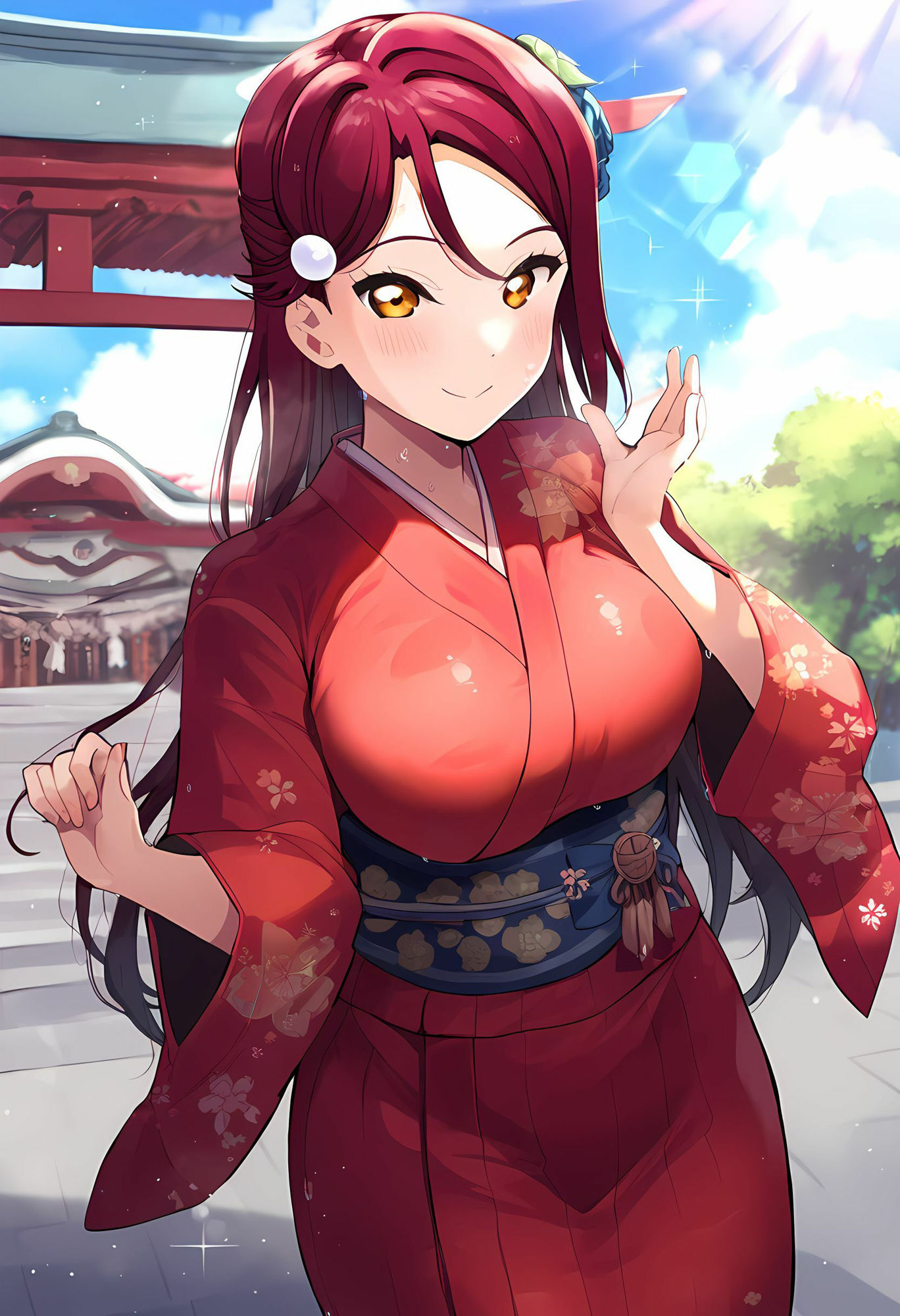 梨子ちゃんのエッチなCG集（着物編） - サンプル画像 1