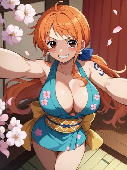ONE PIECEのナミから送られてきた自撮り写真3 - サンプル画像 1