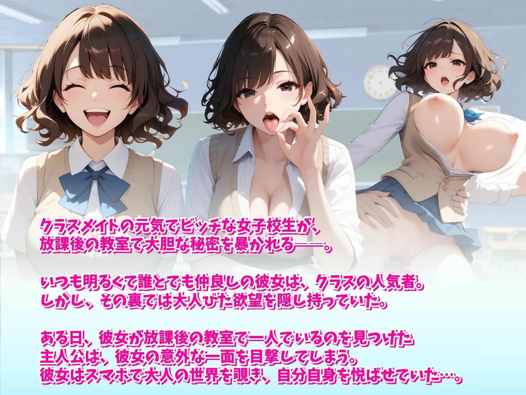 ビッチなクラスメイト4〜クラスの人気者の放課後シークレット〜 - サンプル画像 1