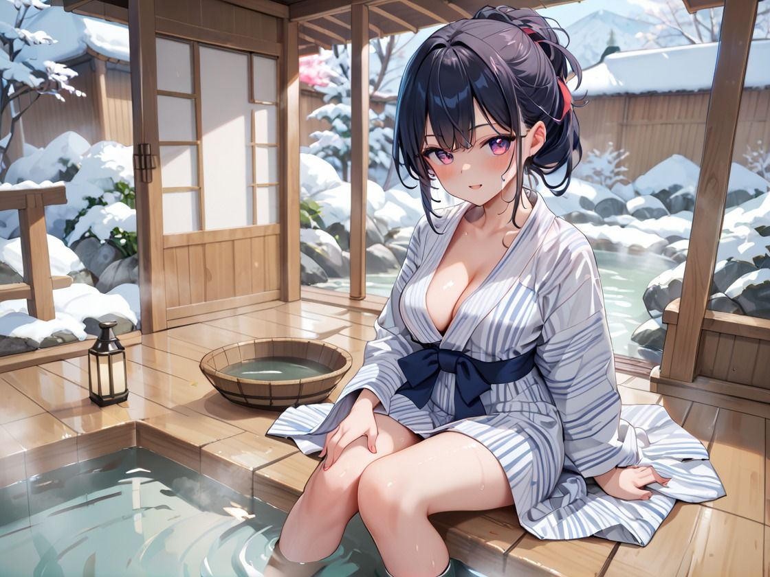 不倫温泉旅行でエチエチの大解放セックス - サンプル画像 1