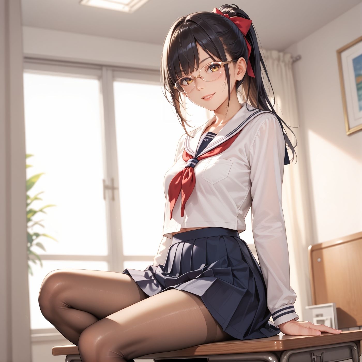 学園性活！やりまくりな女子校生たち 5【メガネ美少女たちとやりまくり！美麗な収録200枚！】 - サンプル画像 5