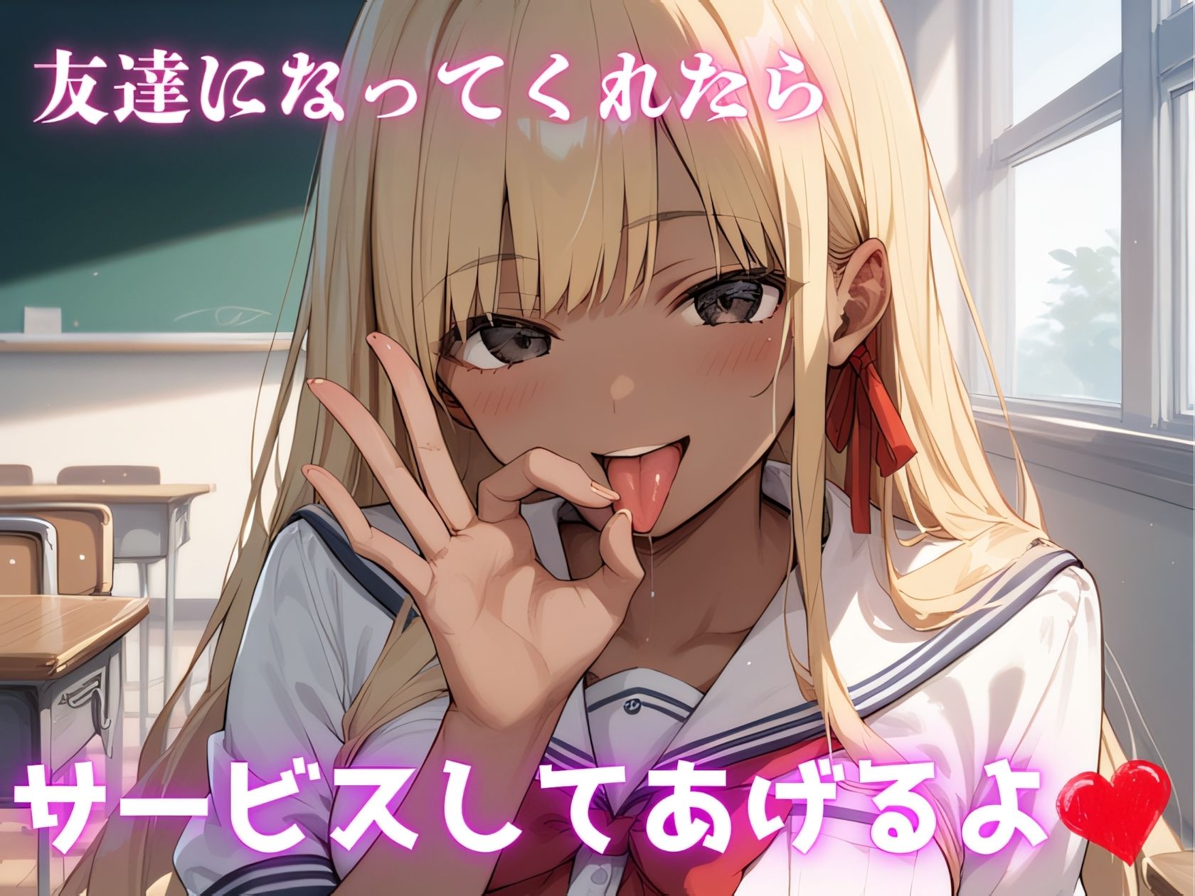 転校生はH大好き黒ギャルJ〇 - サンプル画像 2