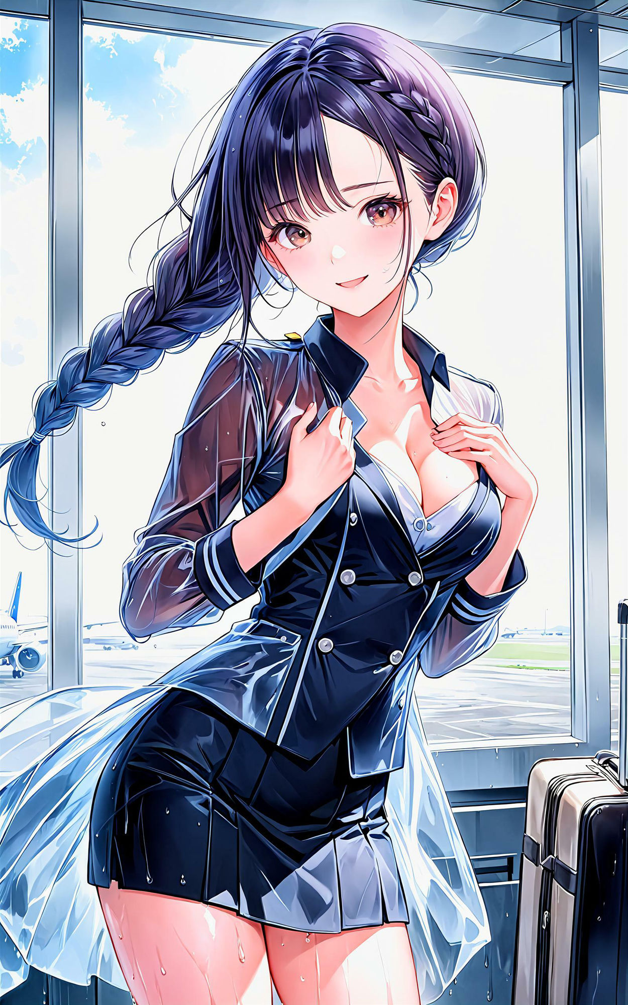 エチエチスチュワーデスさん フライト中に急接近！そんなに近いと緊急着陸不可なんだがw vol.2 - サンプル画像 5