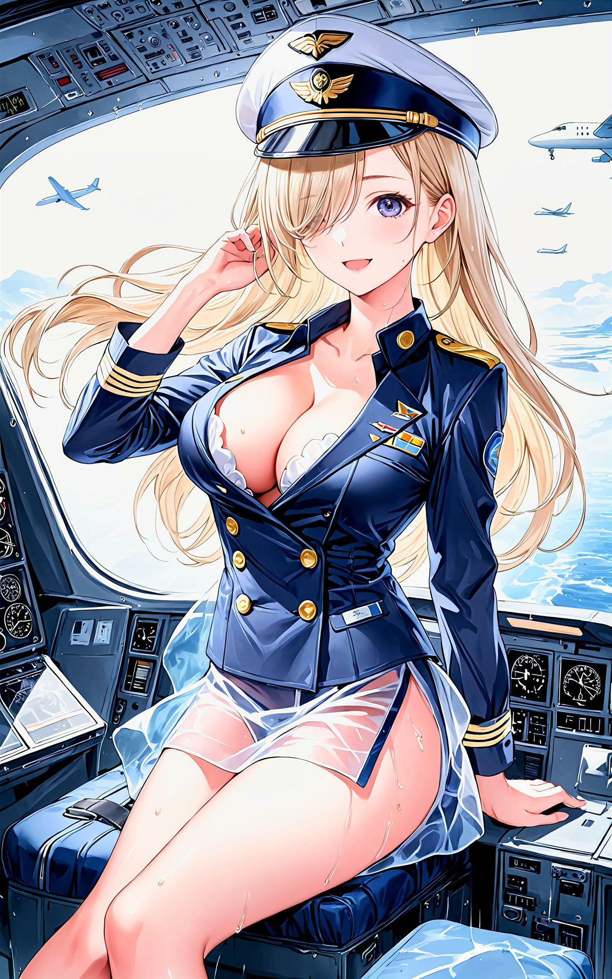 エチエチ機長さん 僕を自由に操縦する機長さんがとってもエッチな件！ vol.2 - サンプル画像 1