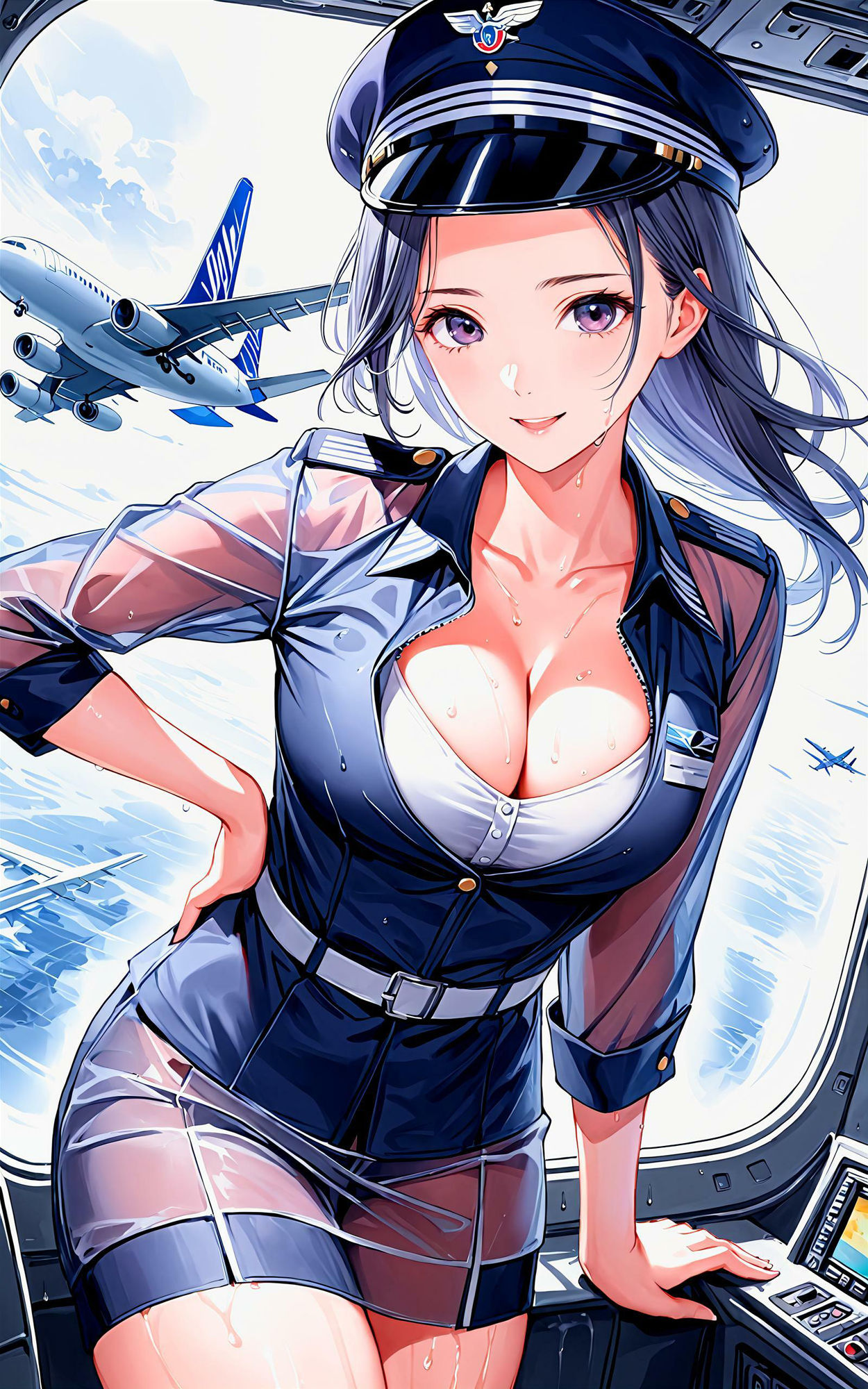 エチエチ機長さん 僕を自由に操縦する機長さんがとってもエッチな件！ vol.2 - サンプル画像 4