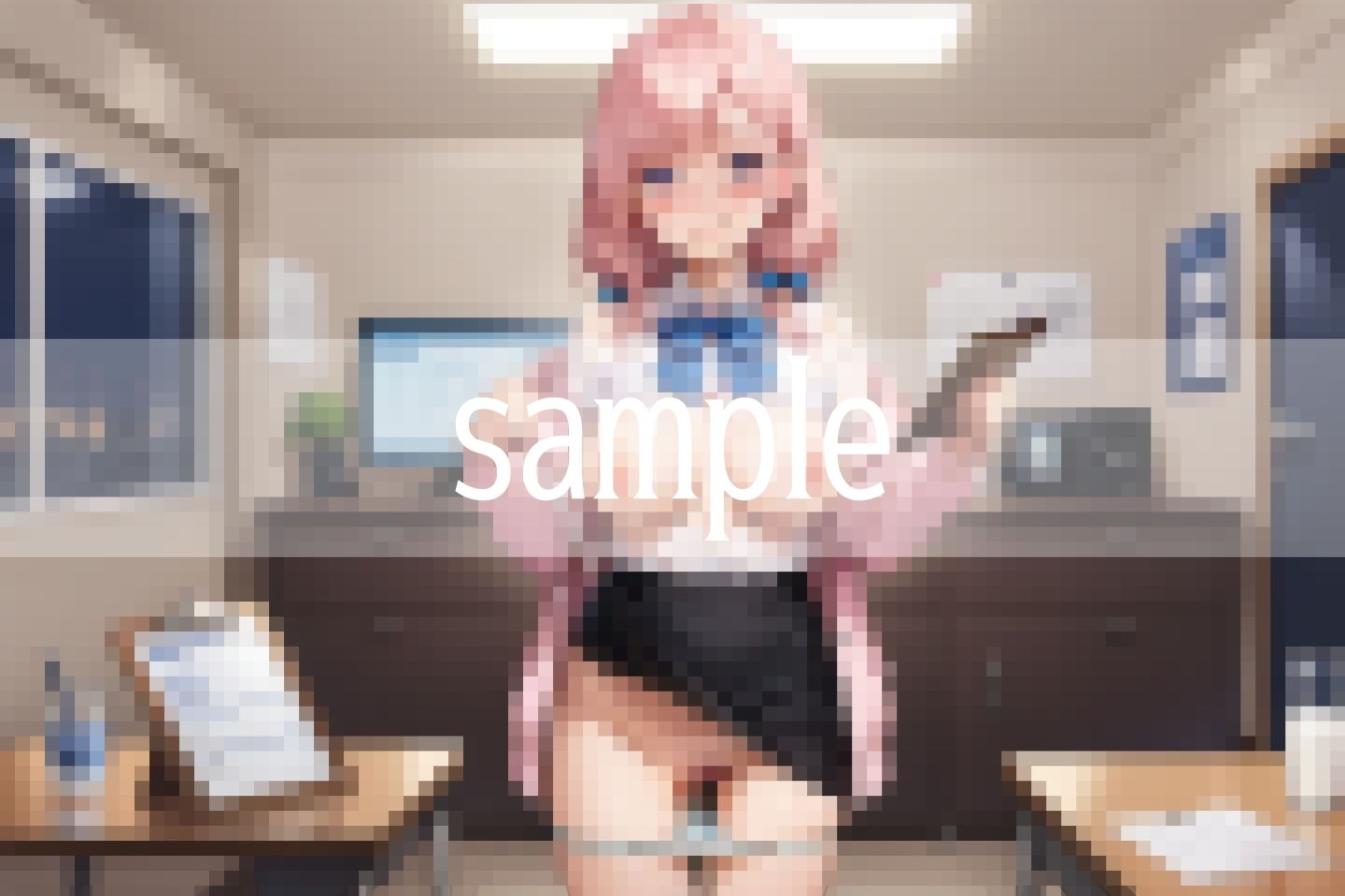 オフィスで立ちションOLのびっちゃびちゃ放尿 - サンプル画像 4
