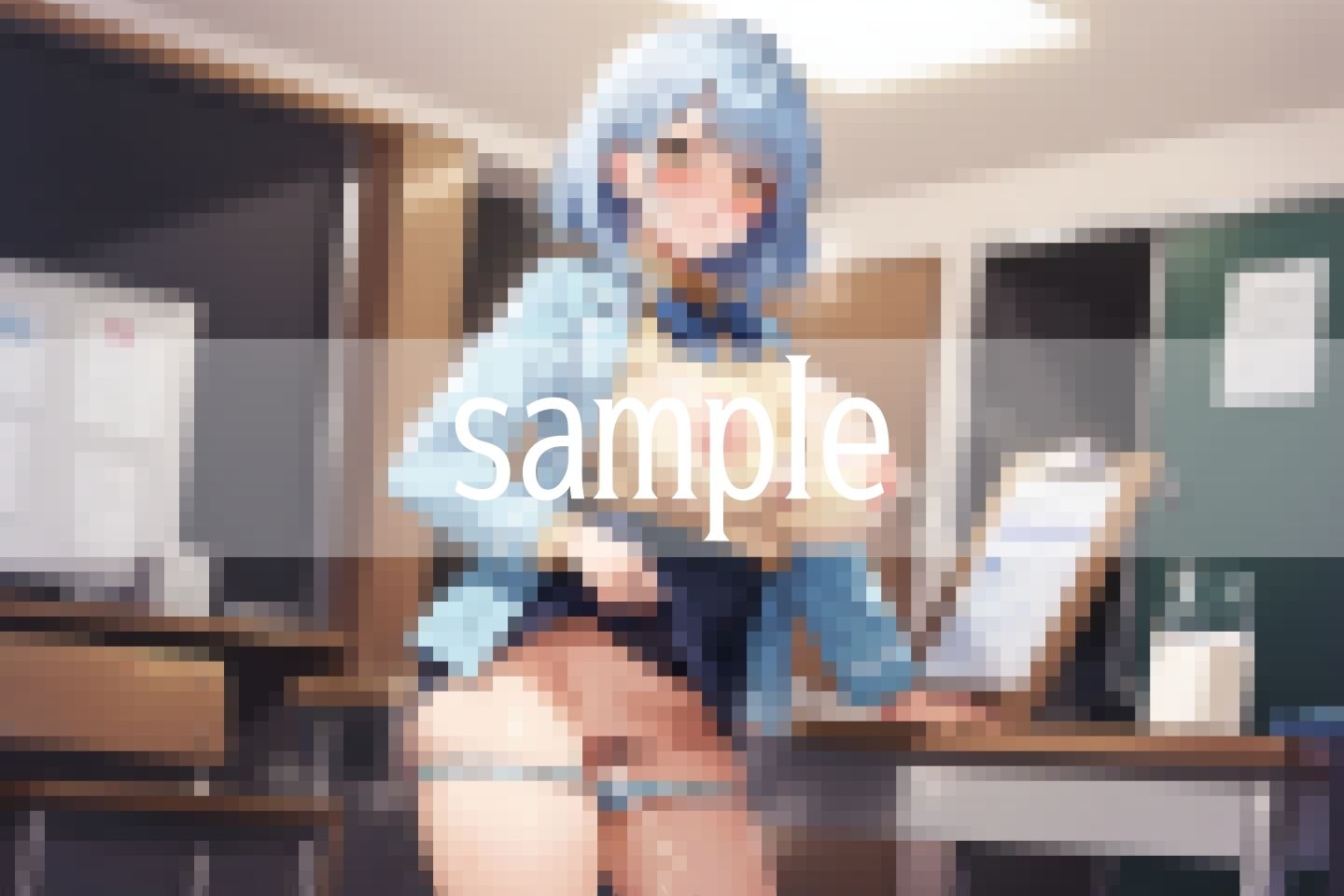 オフィスで立ちションOLのびっちゃびちゃ放尿 - サンプル画像 5