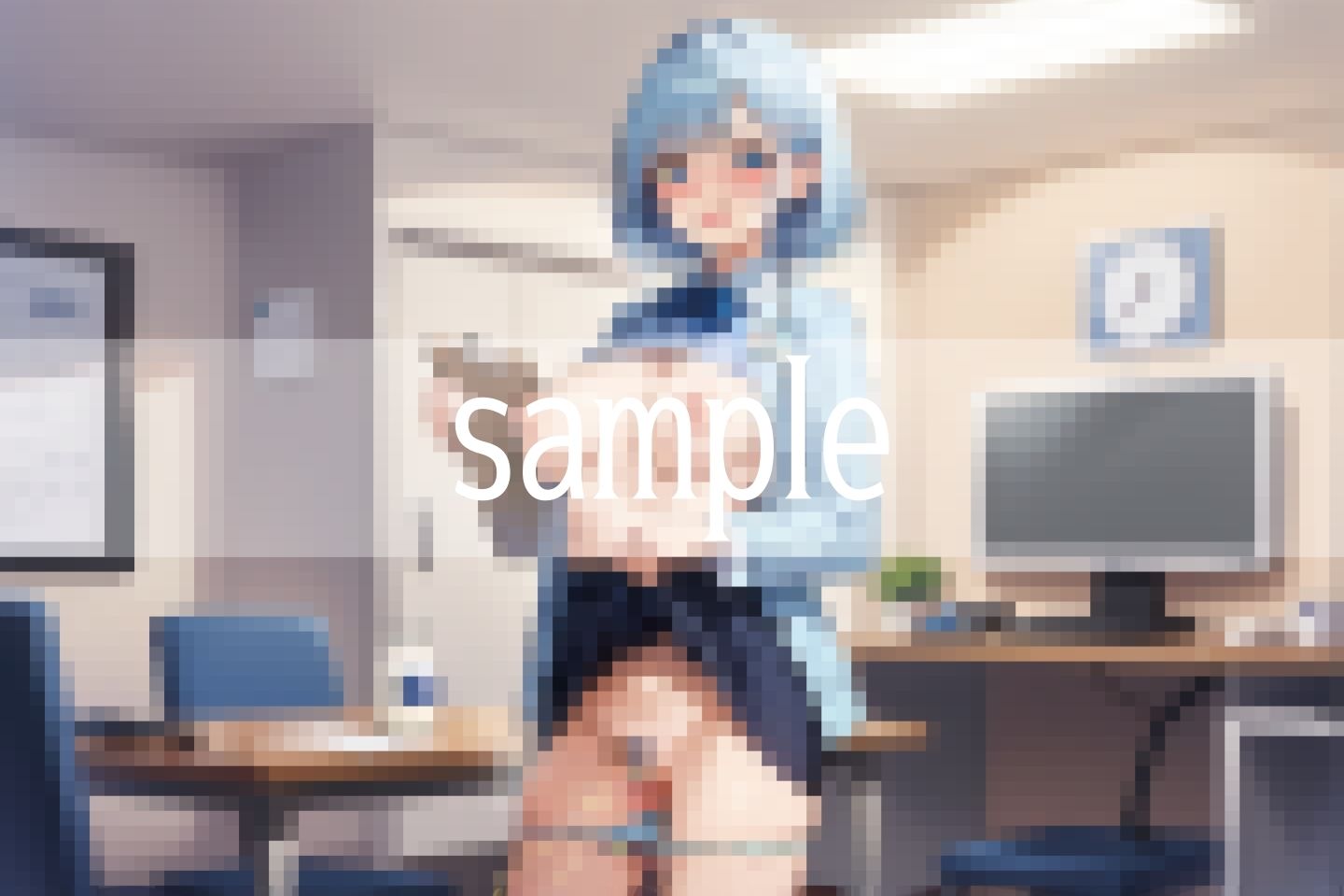 オフィスで立ちションOLのびっちゃびちゃ放尿 - サンプル画像 9