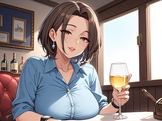 【文字付き】酔っ払ったIカップ爆乳上司に押し倒された話 - サンプル画像 1