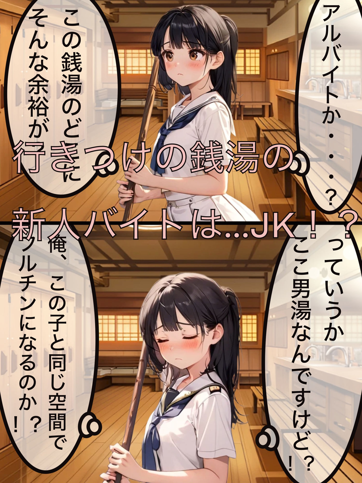 銭湯の新人バイトはJK！？ - サンプル画像 1