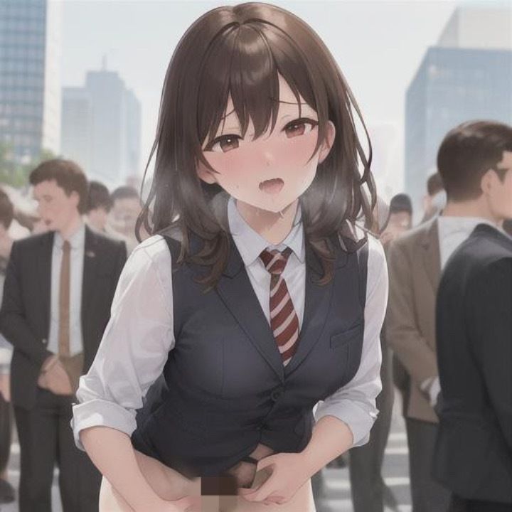 ビシッとスーツなのに露出狂  茶髪ちゃん編 - サンプル画像 4