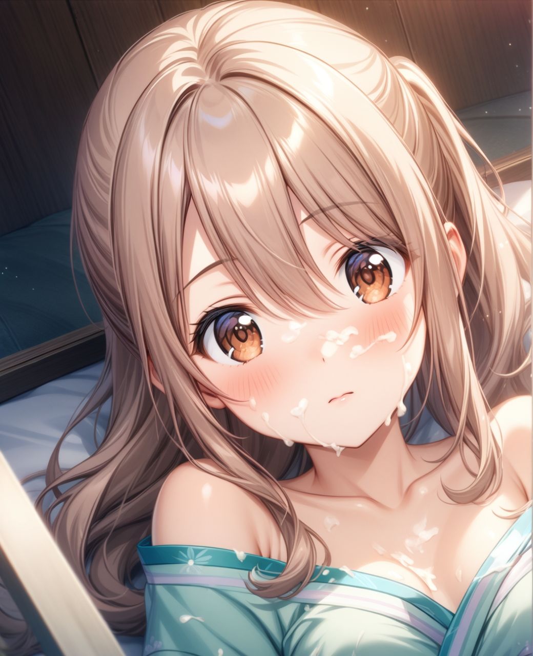 美少女羞恥 白濁デコレ・青〇七海（さくら荘のペットな彼女） - サンプル画像 1