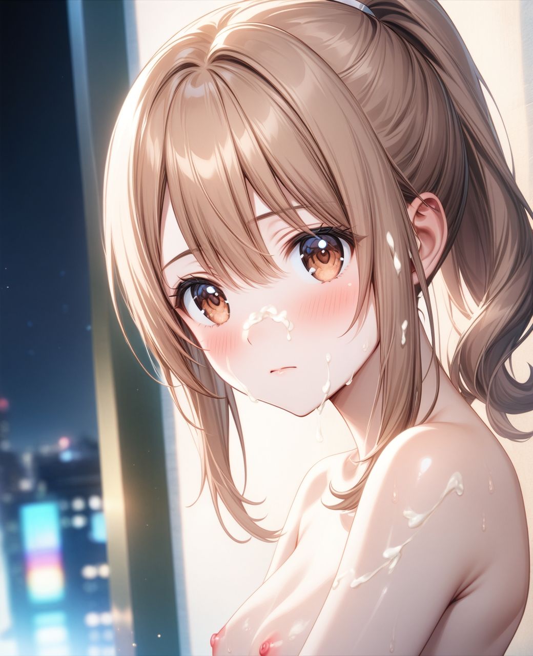 美少女羞恥 白濁デコレ・青〇七海（さくら荘のペットな彼女） - サンプル画像 5