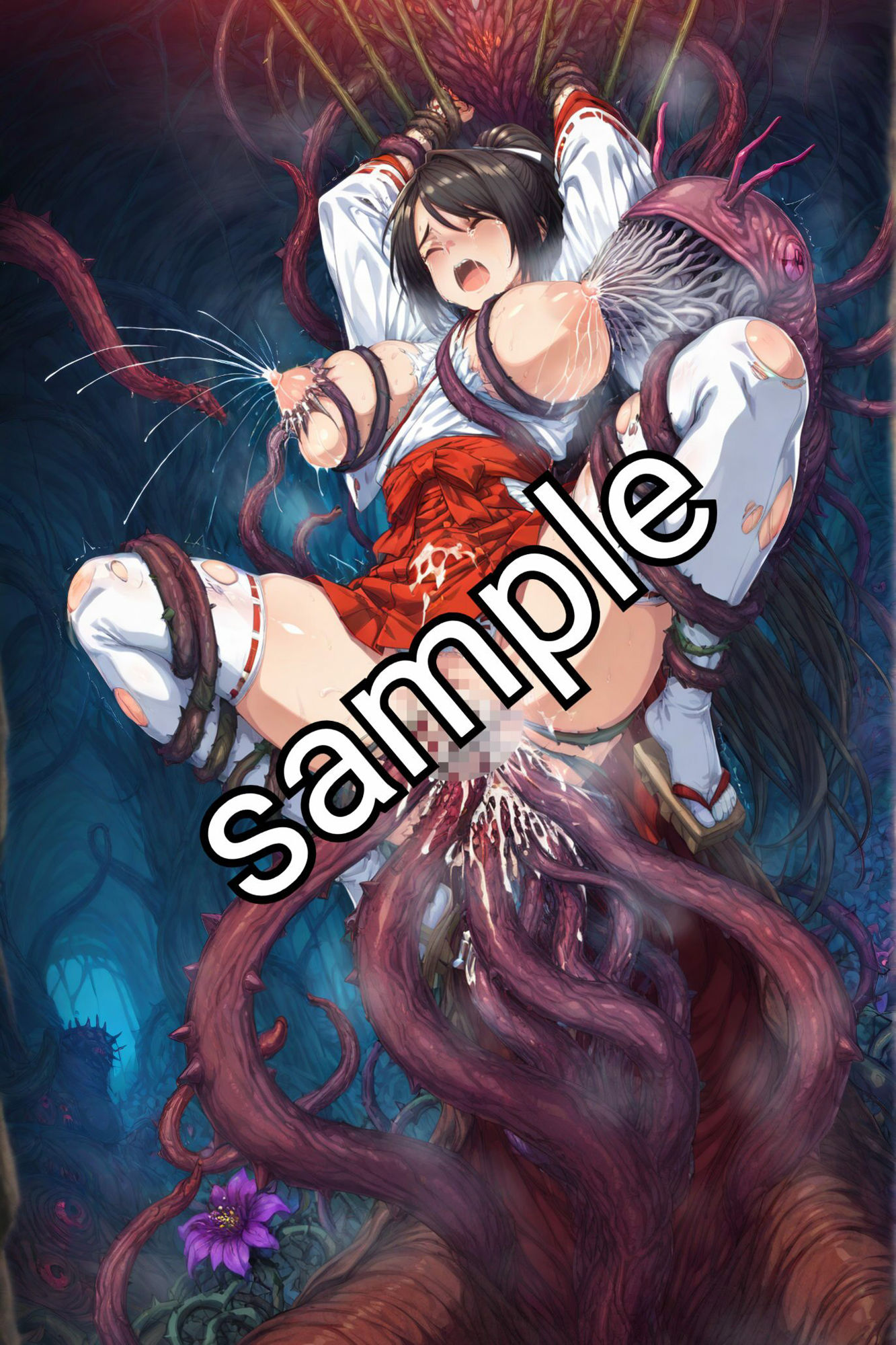 触手領域2 -巫女編- - サンプル画像 1