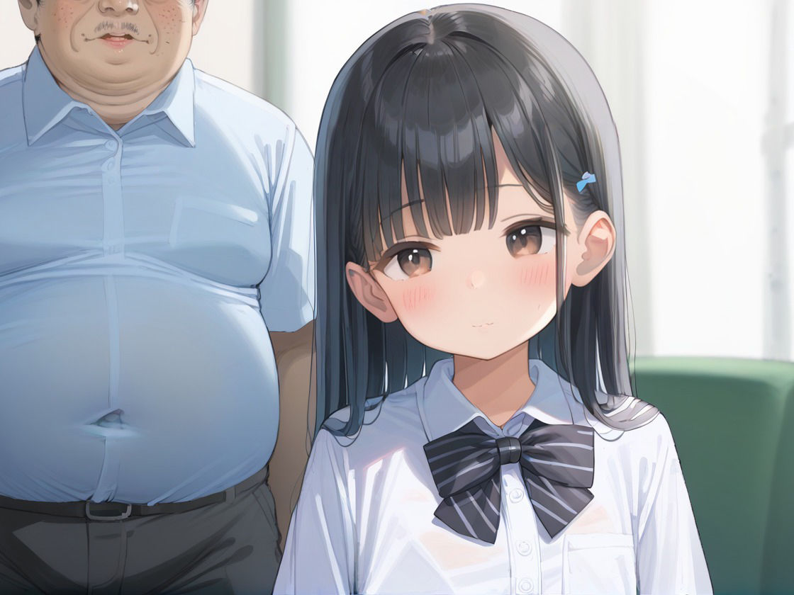 ロリ教え子×おじさん校長の孕ませセックス - サンプル画像 1