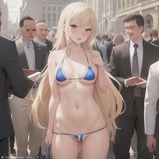 ビキニ露出  金髪ちゃん編 - サンプル画像 2
