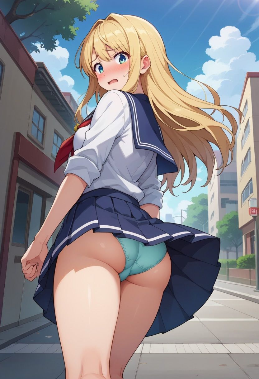 〜通学路〜  制服風チラ - サンプル画像 4