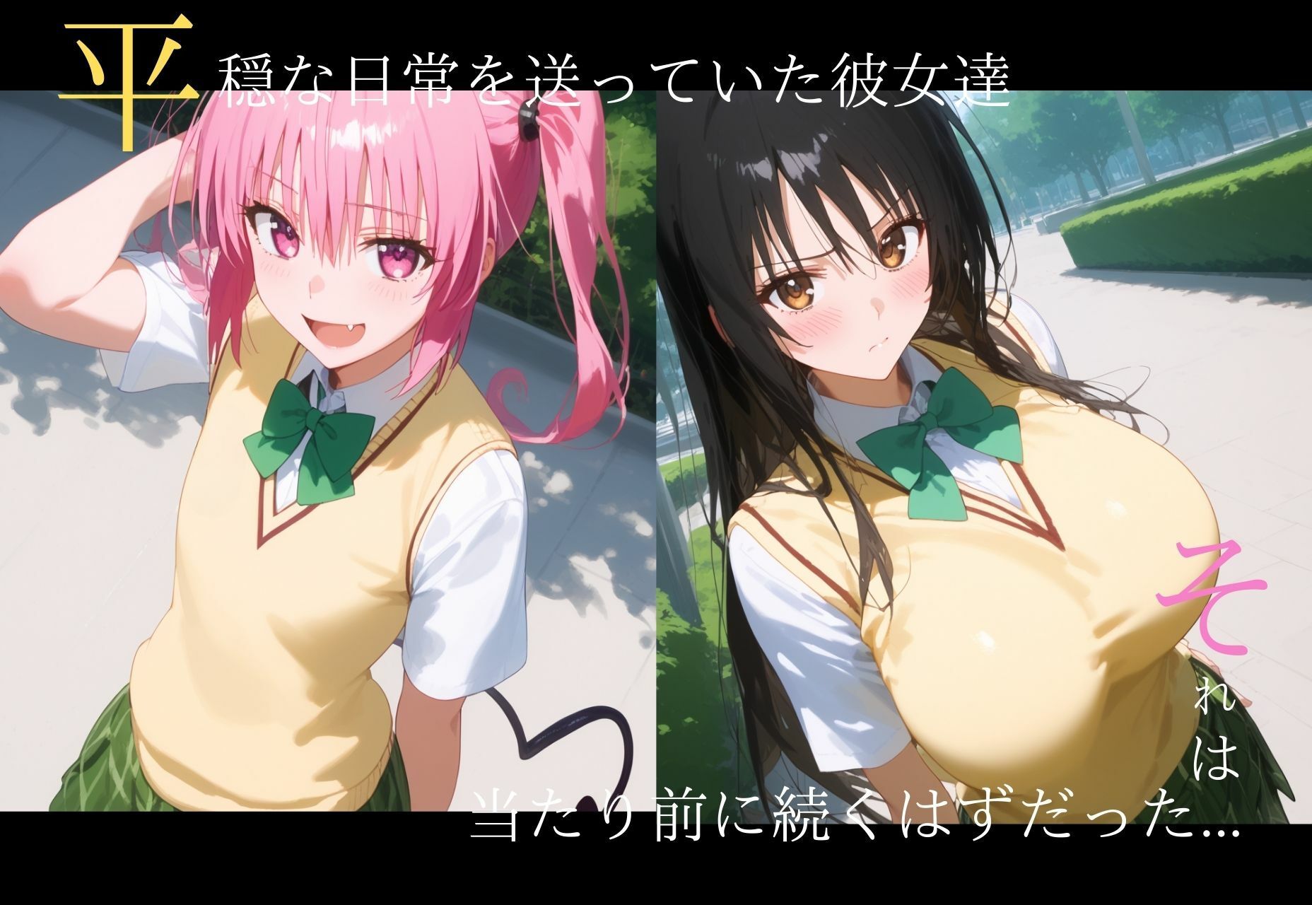 彼女たちは寝取られた  ナ●＆古●川唯 - サンプル画像 1