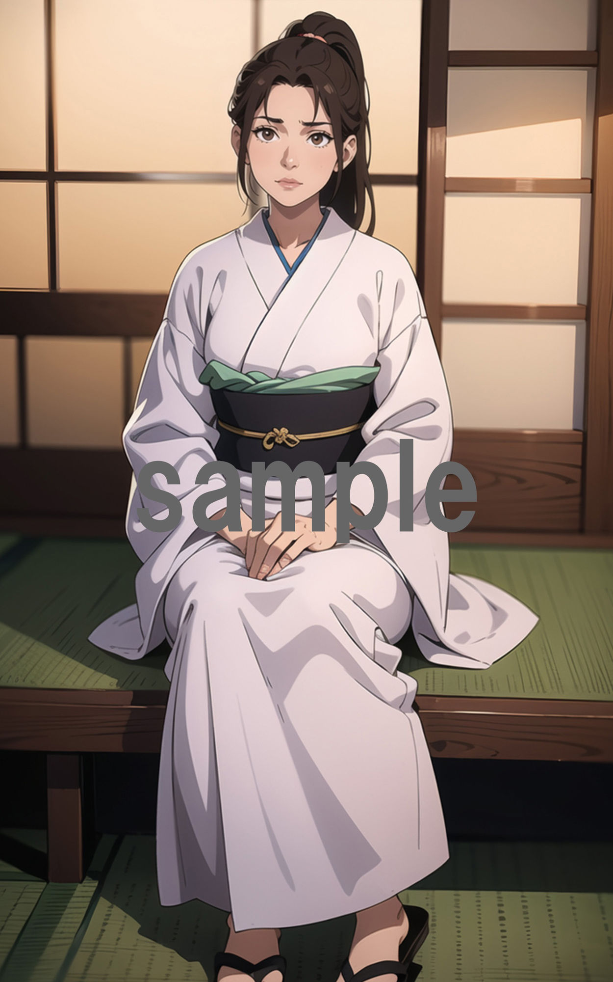 【全320枚】『浴衣遊女』イラスト集:雅やかな浴衣と妖艶な魅力の饗宴 -AIで描く究極の美女達- - サンプル画像 6