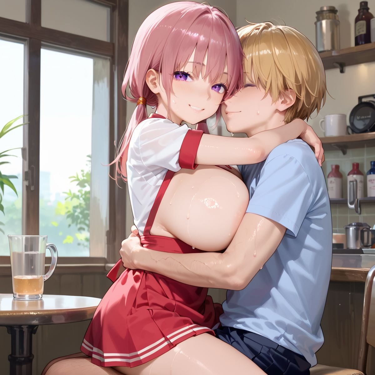 【PART5】ご奉仕セット料金を払えば、ファミレス店員誰にでも挿れ放題！ - サンプル画像 1
