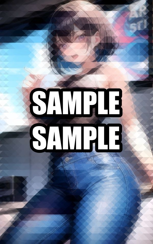 カジュアルなタンクトップ美女イラスト集 - サンプル画像 5