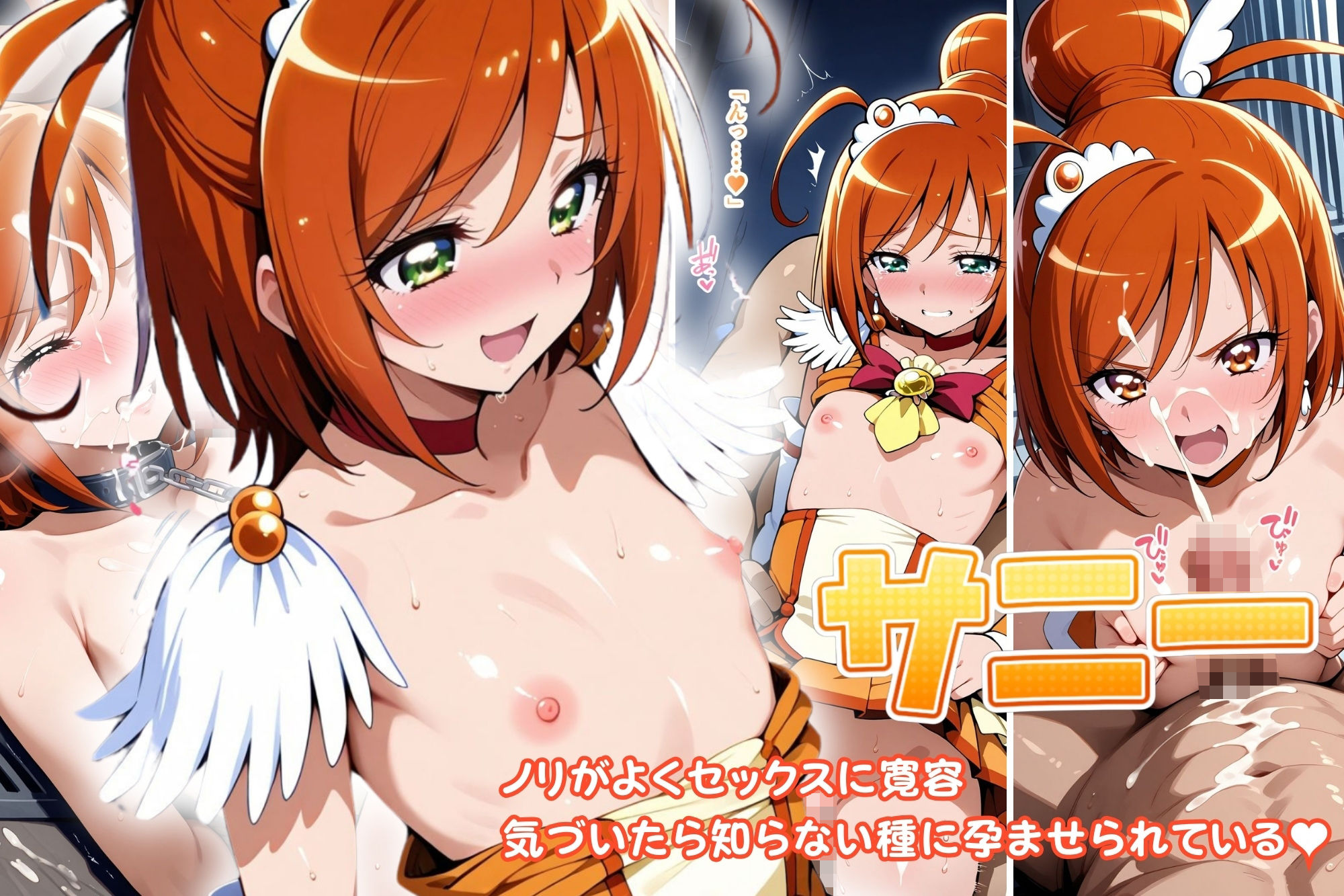 ボテ腹魔法少女 ヌルヌル光る触手のテカリでキュア妊娠！ - サンプル画像 8
