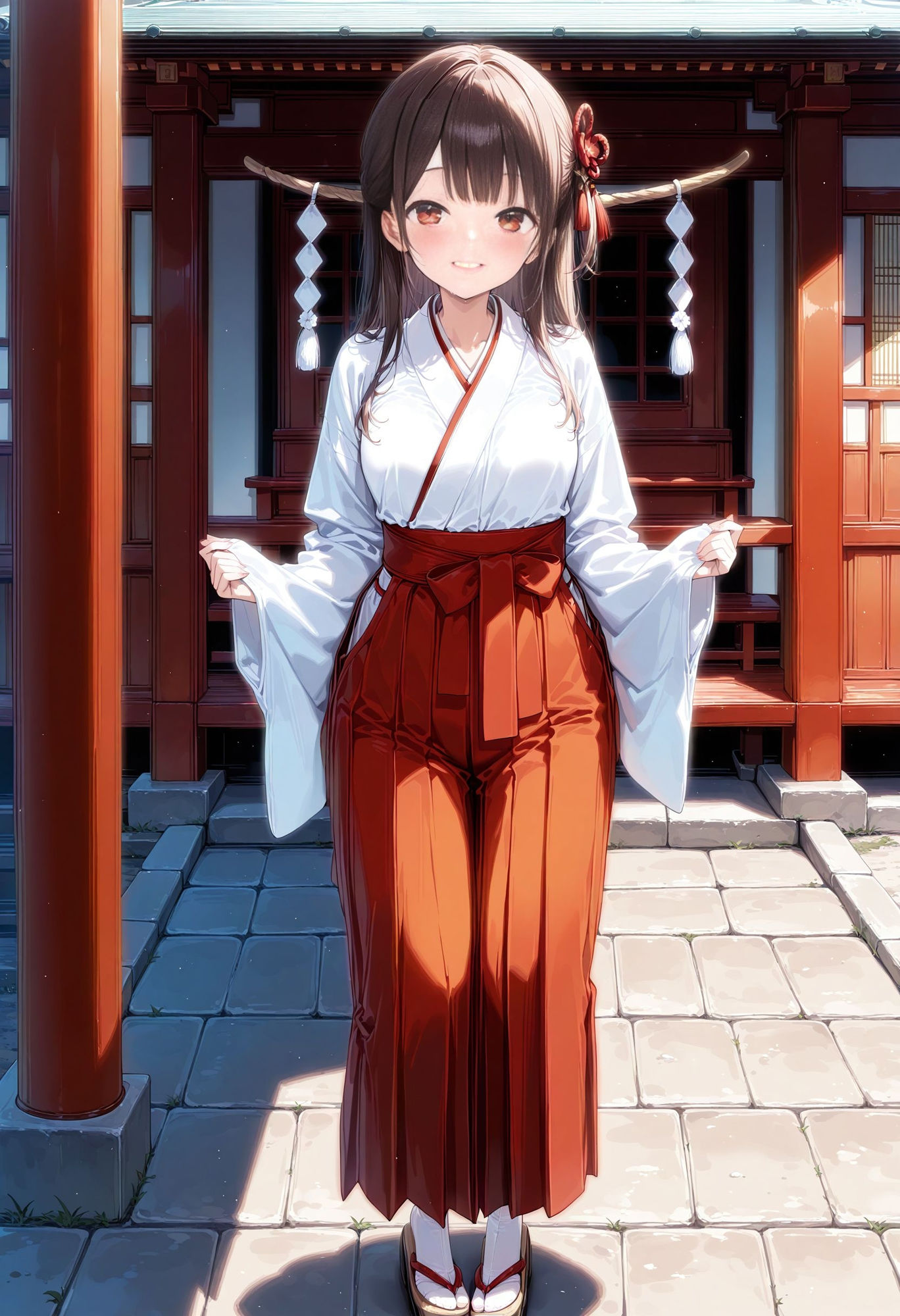 【イラスト版】あんなこと、こんなこと、叶えてくれる都合のいい巫女さん1 - サンプル画像 1