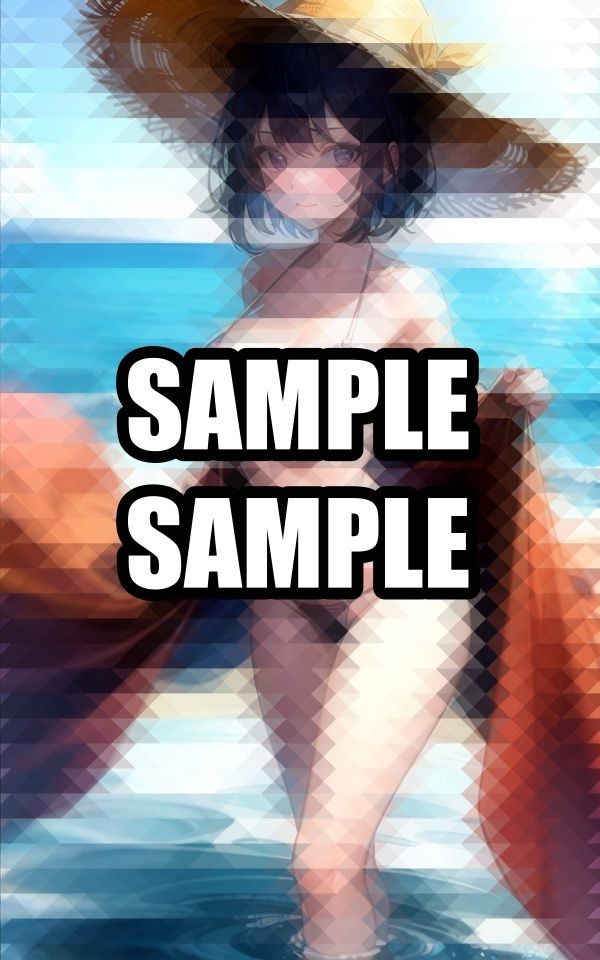 海ではしゃぐビキニ美女イラスト集 - サンプル画像 4