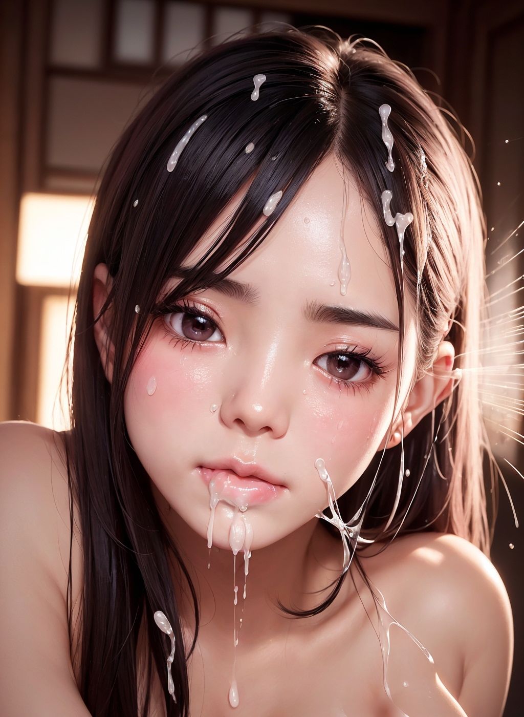 AI美女の顔射写真集 - サンプル画像 10