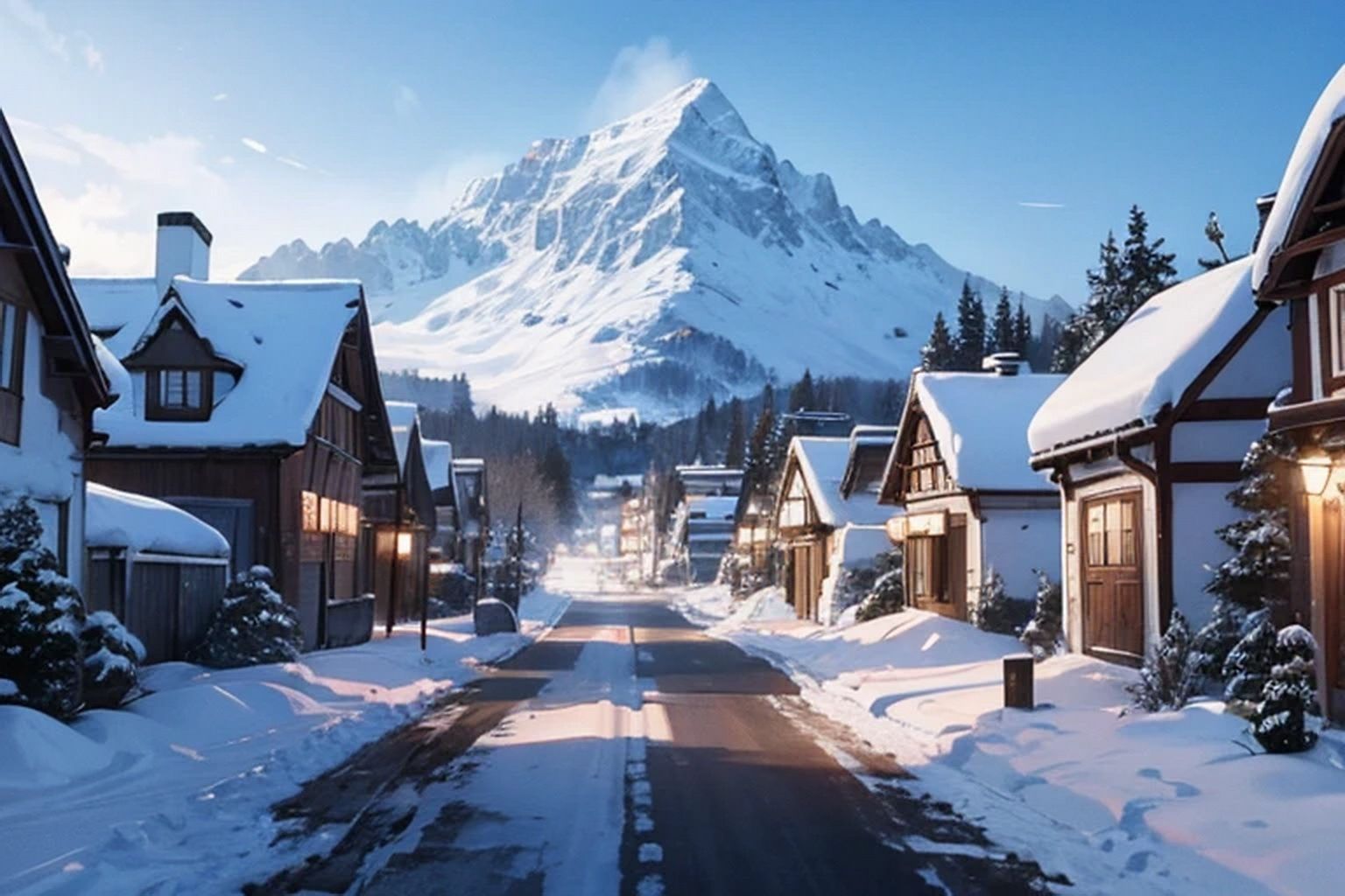 雪山  背景素材 - サンプル画像 1