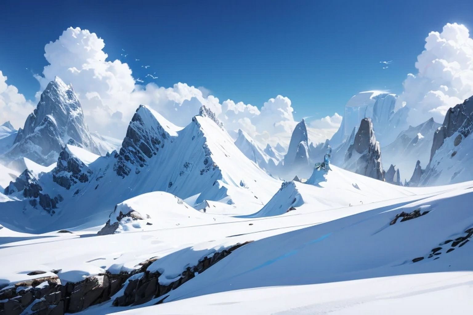 雪山  背景素材 - サンプル画像 6