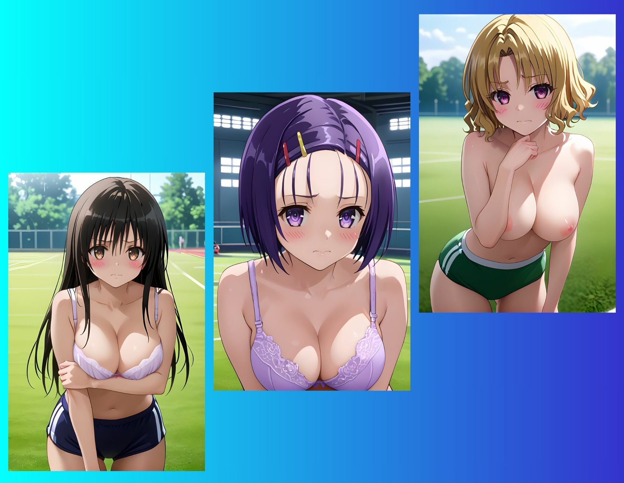 ToLoveる 先生toとらぶる 体育の時間 唯・春菜・里紗編 - サンプル画像 2