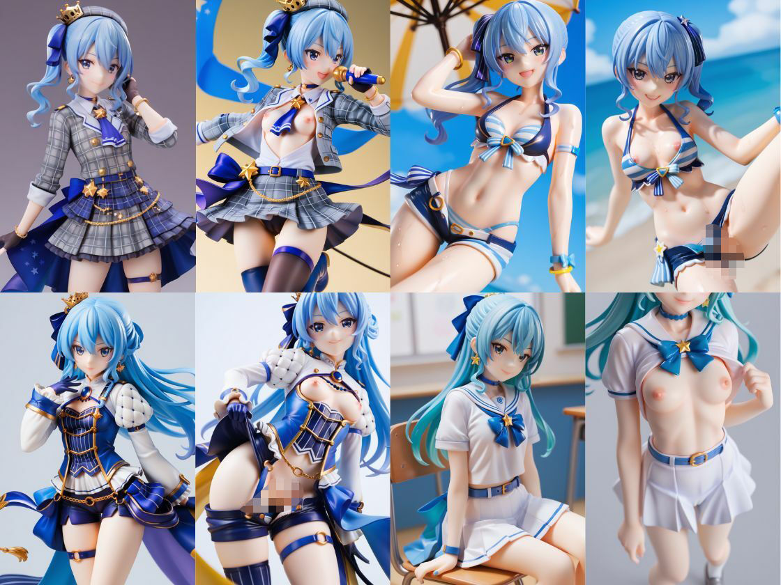 星街す〇せい フィギュア風イラストコレクション - サンプル画像 1