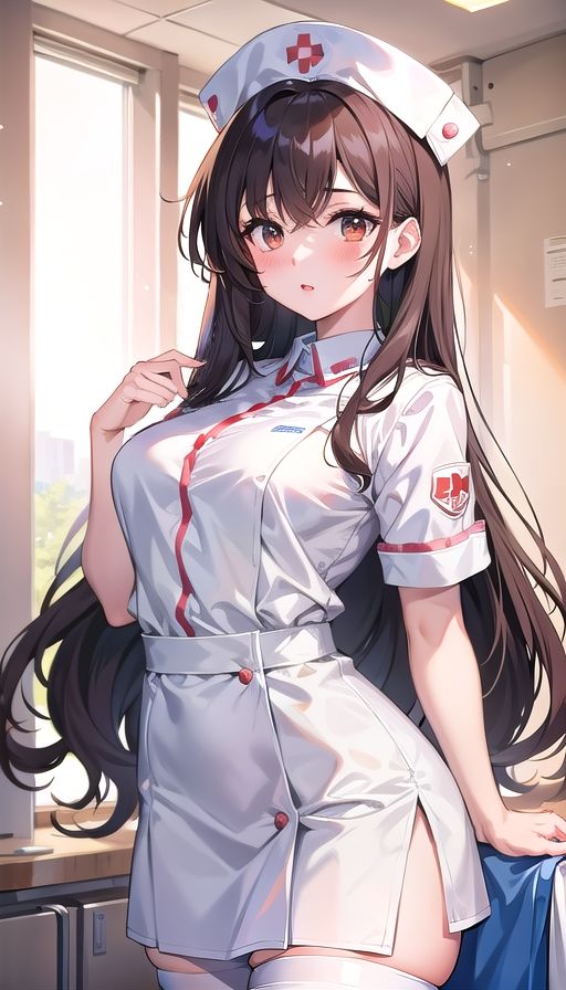 茶髪天然美女ナース - サンプル画像 1