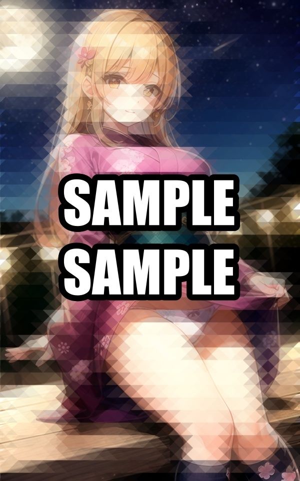 月明かりの着物美女イラスト集 - サンプル画像 7
