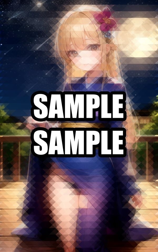 月明かりの着物美女イラスト集 - サンプル画像 8