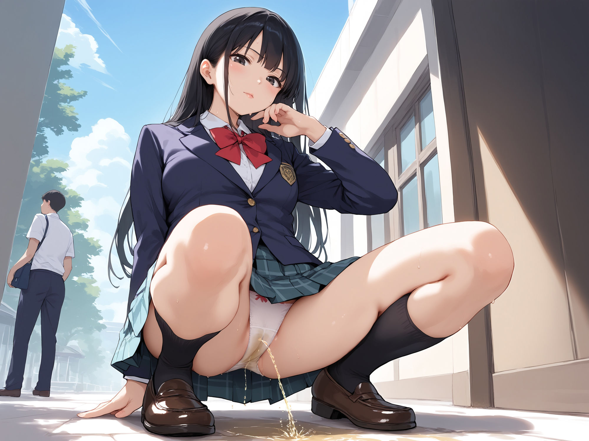 変態おもらし女子〇生秘密のストレス解消法 - サンプル画像 1