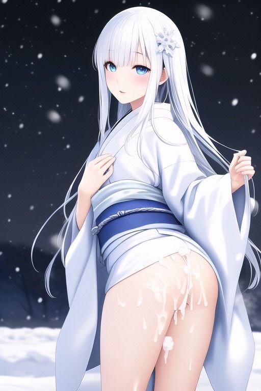 雪女様に熱いぶっかけ - サンプル画像 3