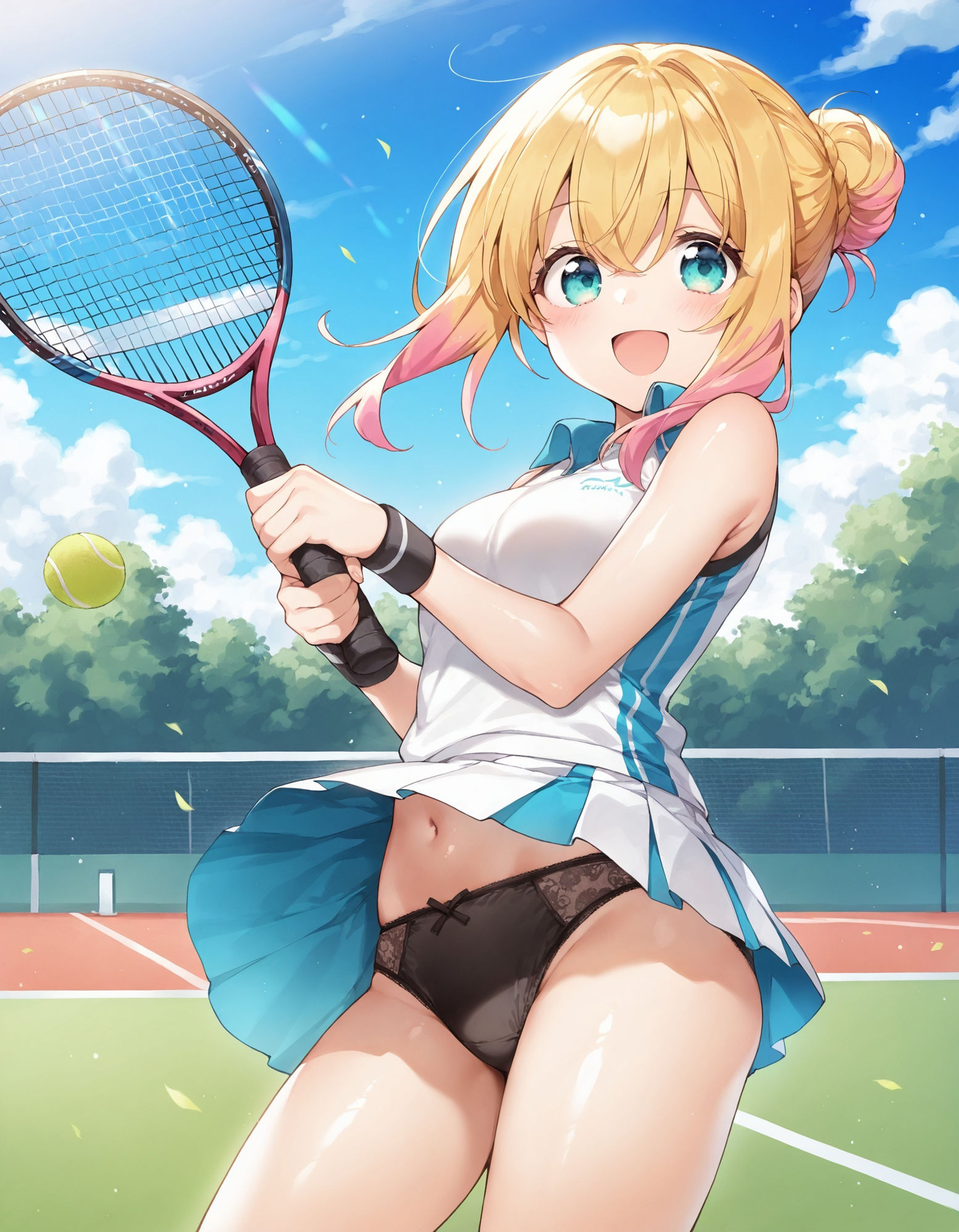 テニスウェアでパンチラ - サンプル画像 5