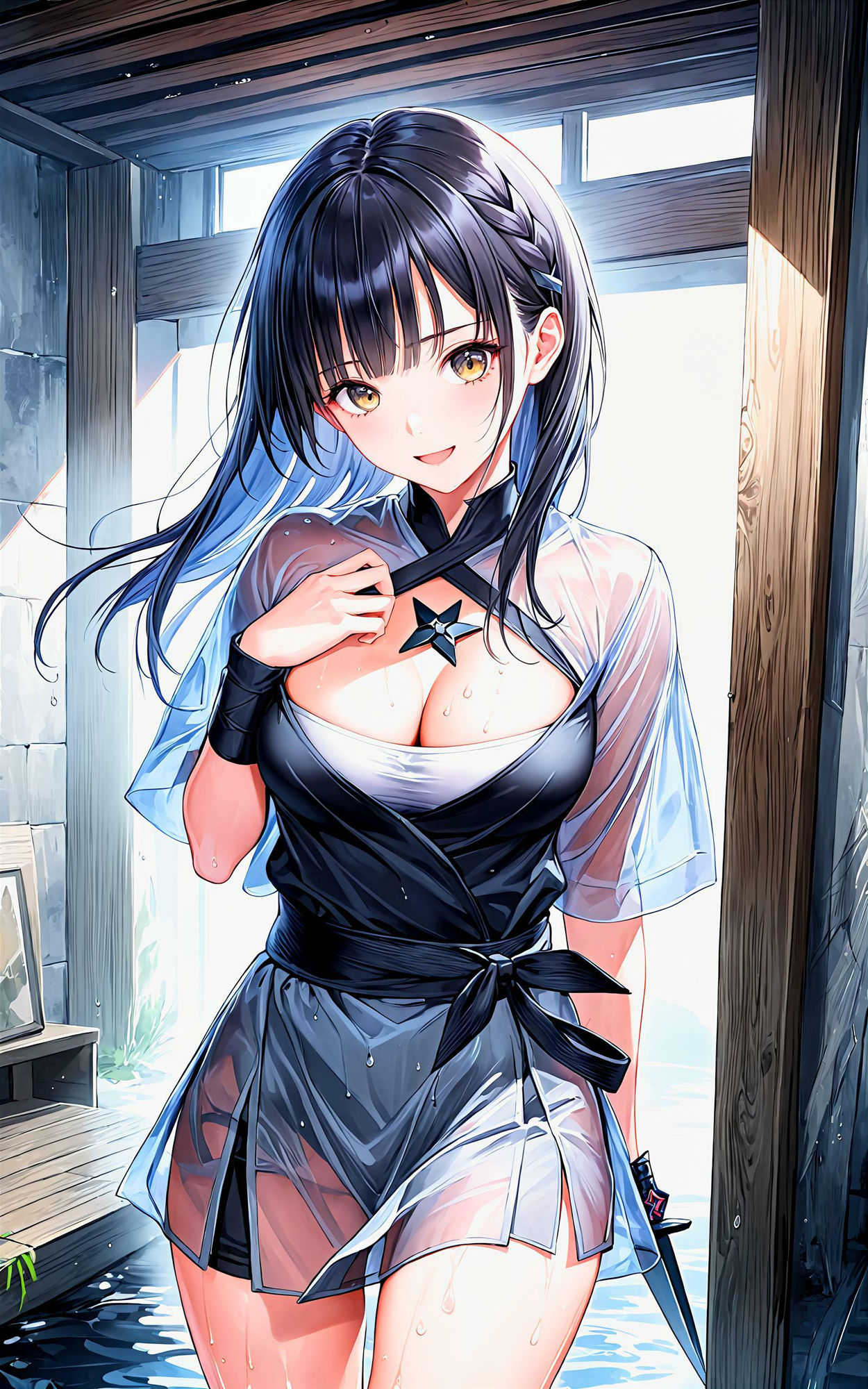 エチエチ忍者ちゃん-屋根裏で一緒に忍んでニンニンしたい件- vol.2 - サンプル画像 1