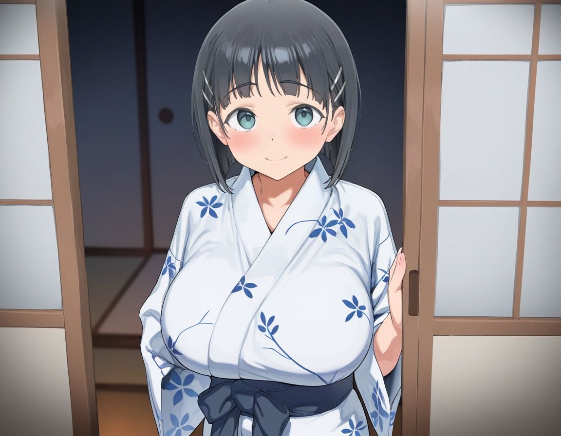 直◯ちゃん 温泉後の夜●い - サンプル画像 1