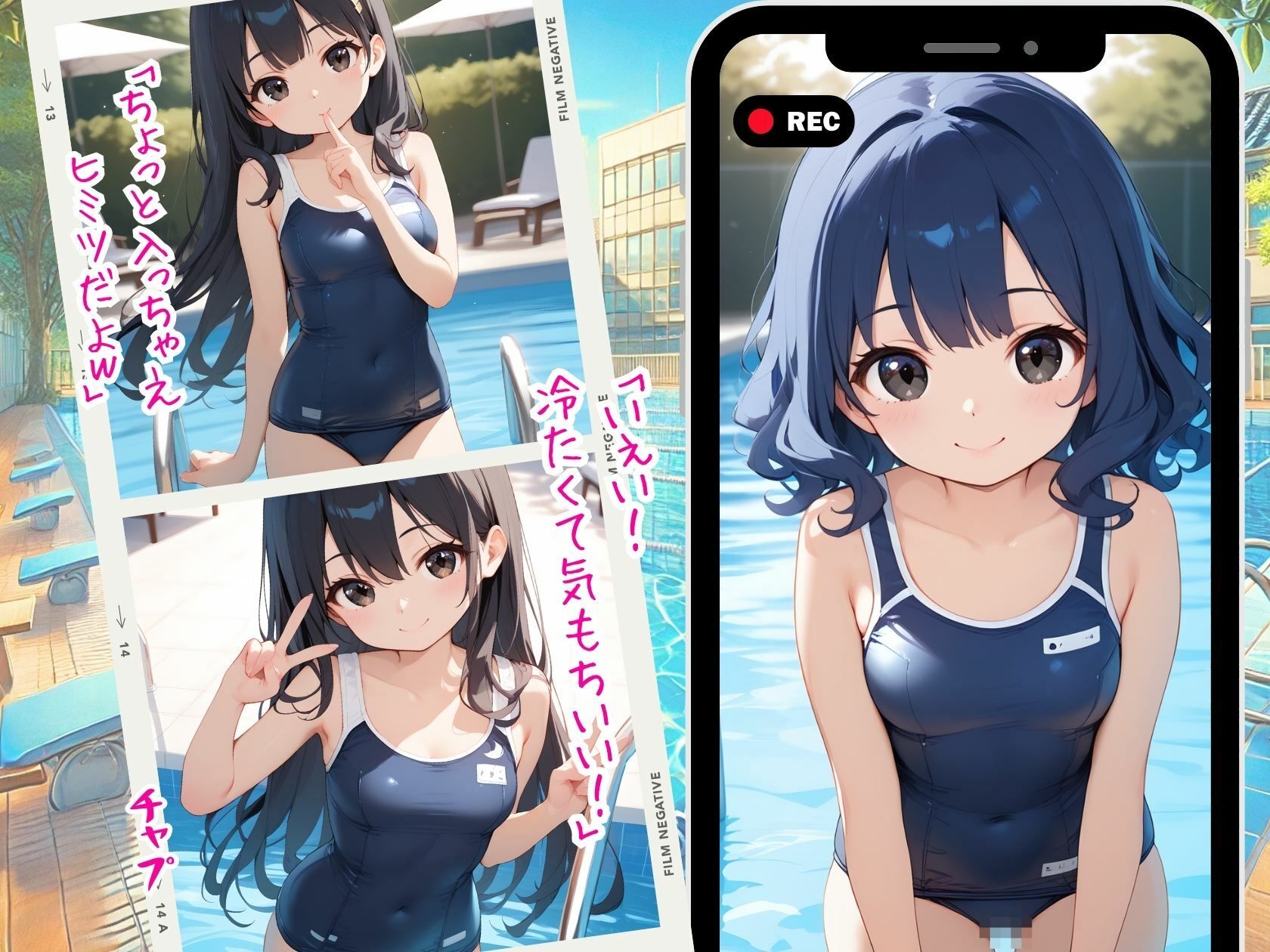 ぷるるんスク水プールで濡れる禁断授業 - サンプル画像 3