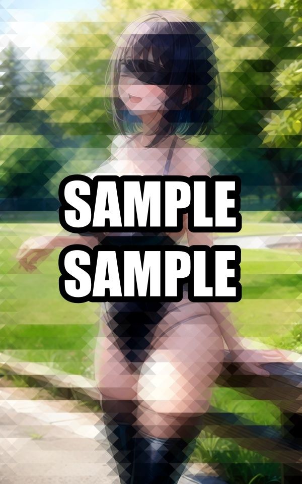 お散歩する目隠し美女イラスト集 - サンプル画像 5