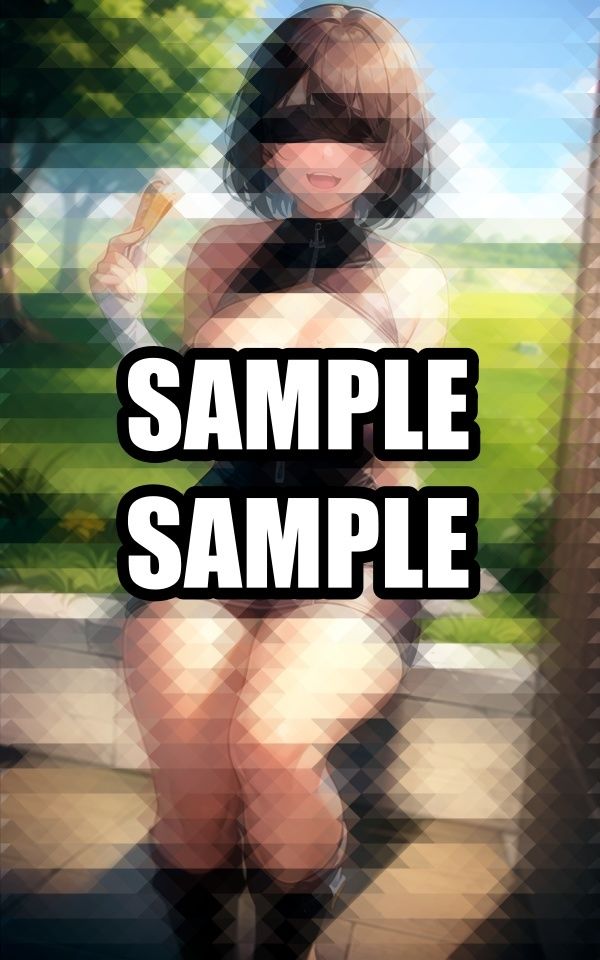 お散歩する目隠し美女イラスト集 - サンプル画像 7