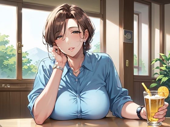 爆乳上司が唾液いっぱいの口で僕のアソコを舐め回してくる - サンプル画像 2