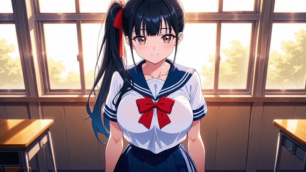 スク水美少女ふたり〜プールサイドで貪り合う絶頂プレイ〜 - サンプル画像 2