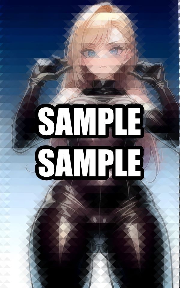 無表情ラバースーツ美女 イラスト集 - サンプル画像 1