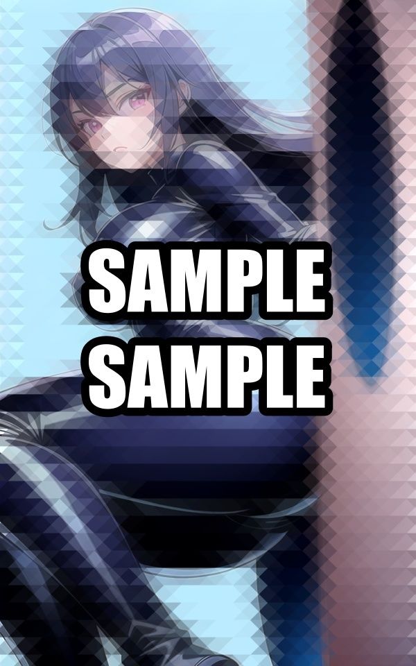 無表情ラバースーツ美女 イラスト集 - サンプル画像 2